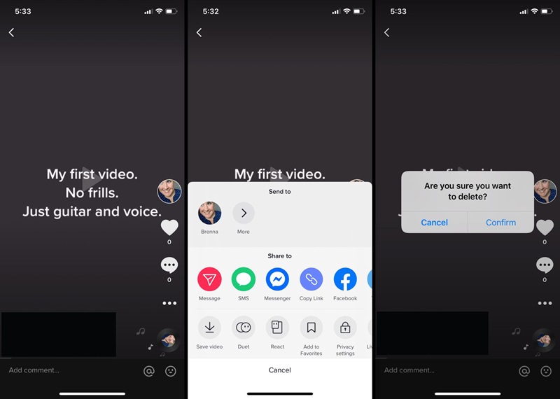 How to delete tiktok videos on phone