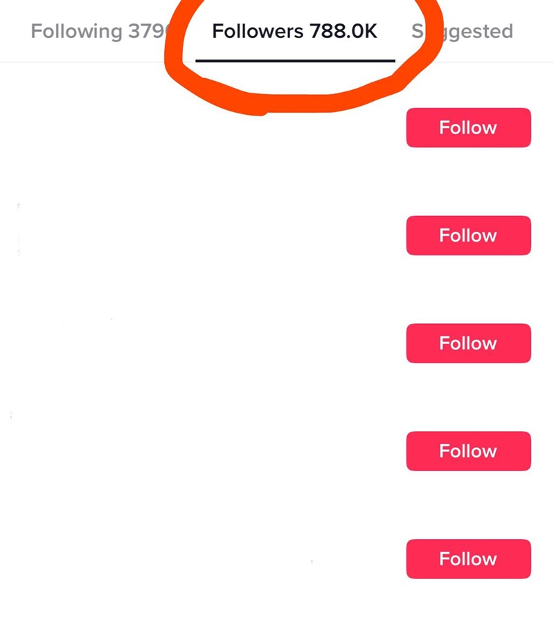 Check the Following and Follower List